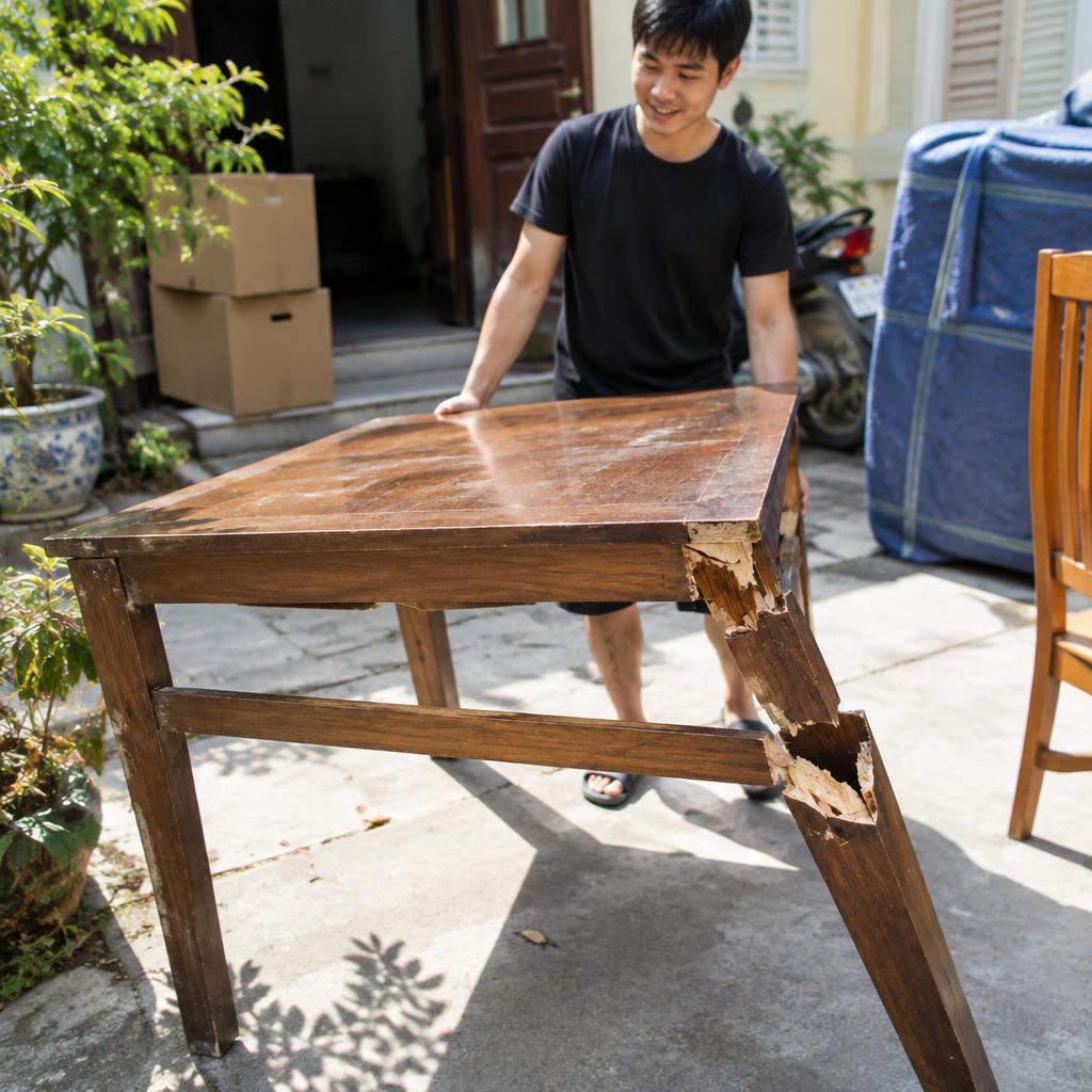 Đồ nội thất bị hư hại trong quá trình chuyển nhà