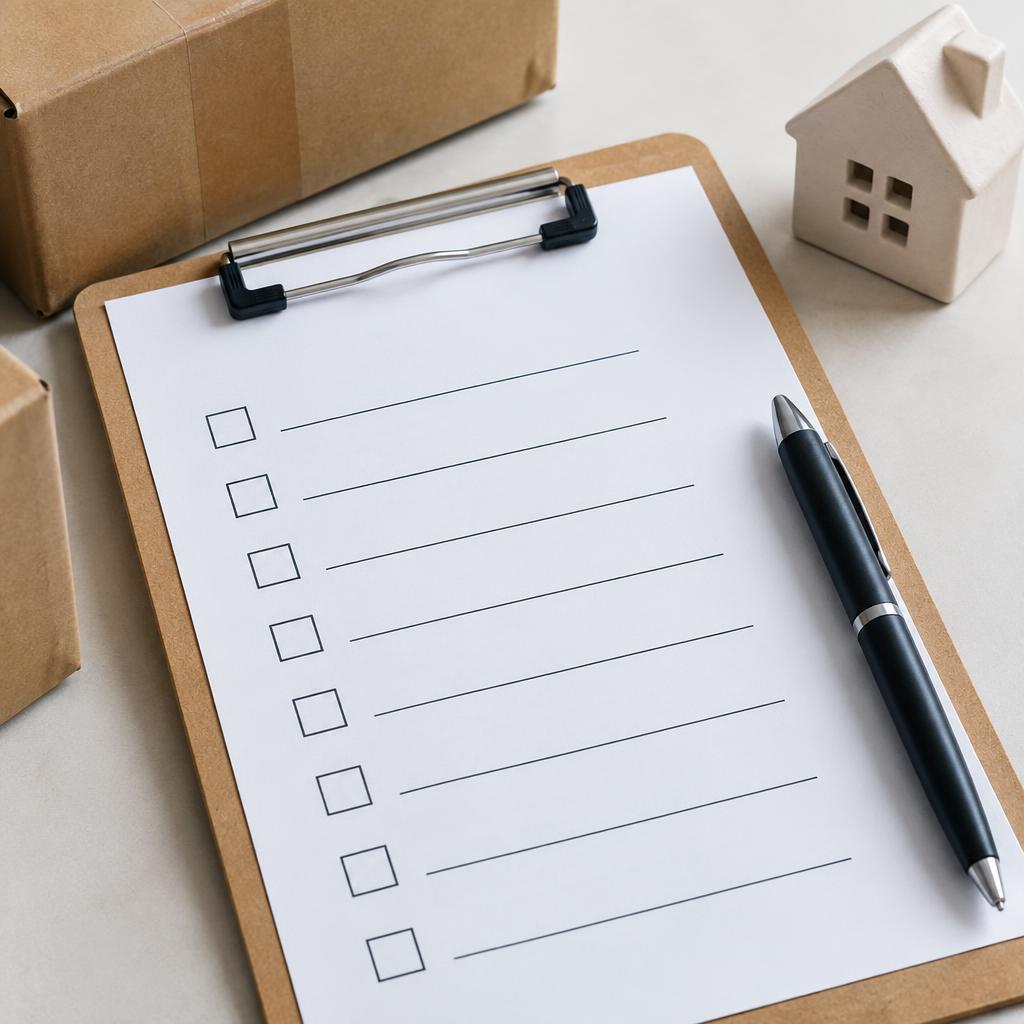 Một danh sách kiểm tra công việc cần làm trong ngày chuyển nhà