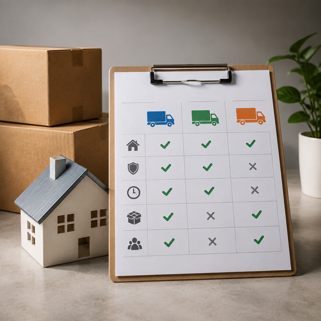 Bảng so sánh chi phí và tiện ích của các dịch vụ chuyển nhà