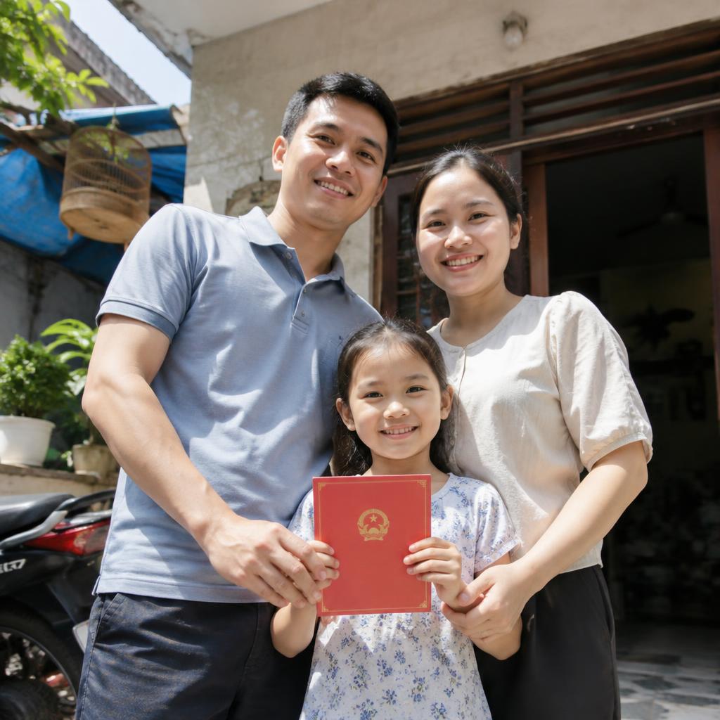 Gia đình hạnh phúc với sổ hộ khẩu mới tại Hà Nội